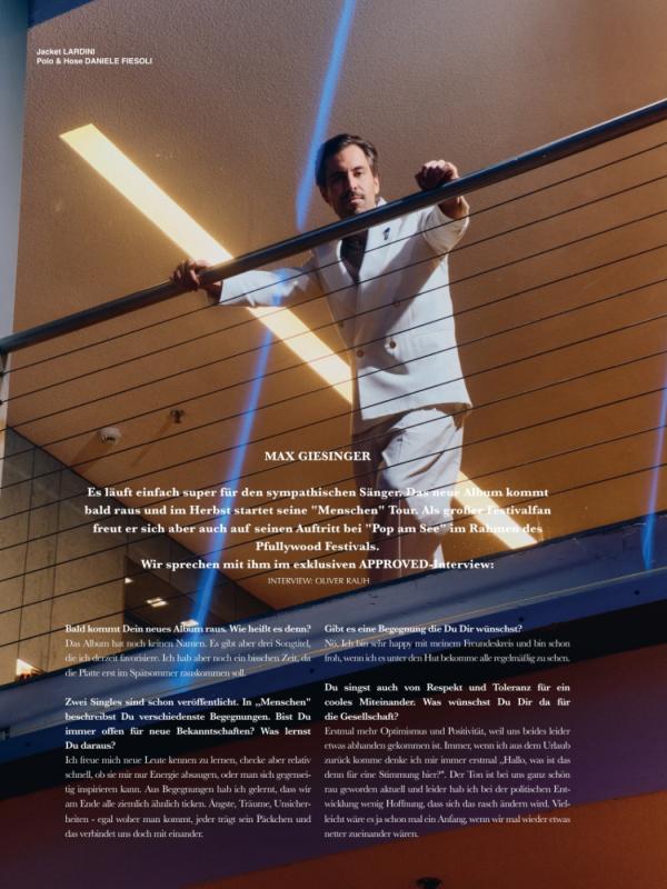 Tini Sager - Max Giesinger Oliver Rauh Approved Magazin - artistspool.com